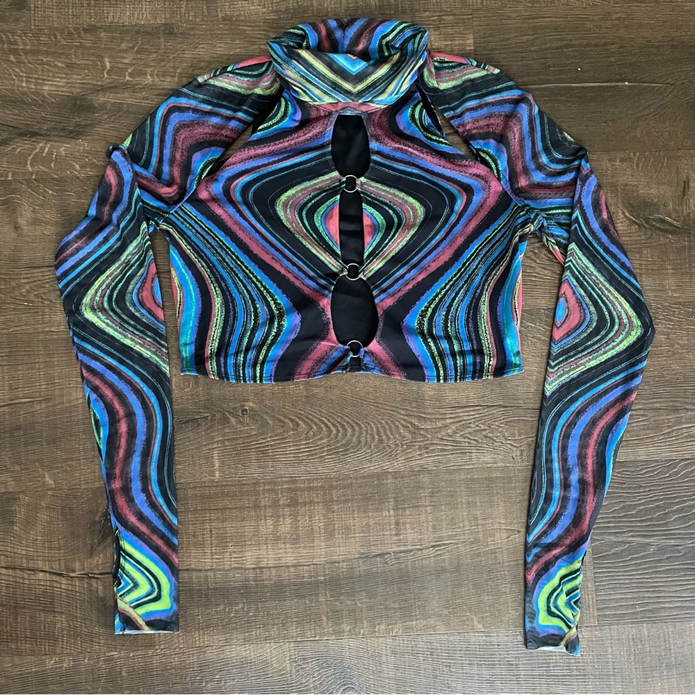 SOLD. AFRM multi color cut out top
